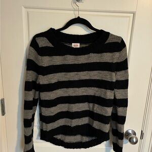 Mossimo Supply Co. Black and Gray Striped Sweater